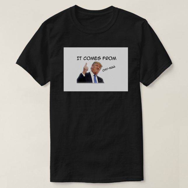 T-shirt Trump Il Vient De Chine Masque Visage Masque Masqu (Design devant)