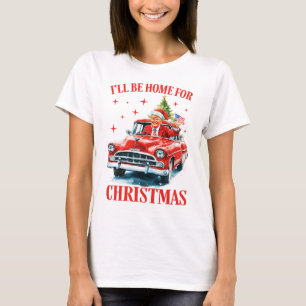 T-shirt Trump Je serai à la maison pour Noël, Funny Trump