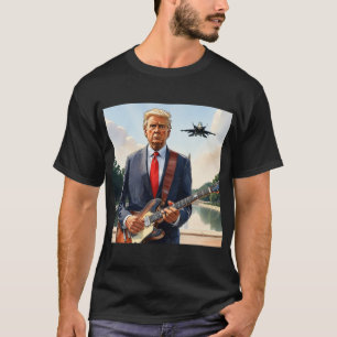 T-shirt Trump jouant à la guitare électrique du monument d