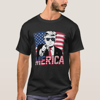 T-shirt Trump Merica 4 juillet 47e président américain F