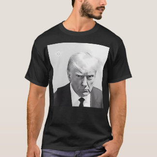 T-shirt Trump Mugshot (Noir Et Blanc)