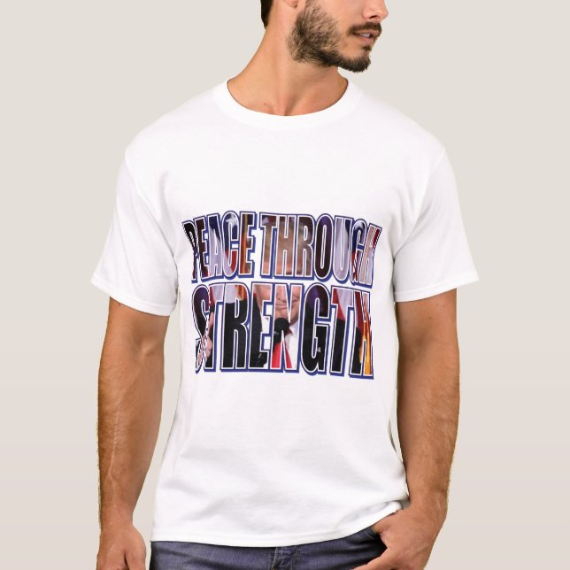 T-shirt Trump-Paix par la force (Devant)