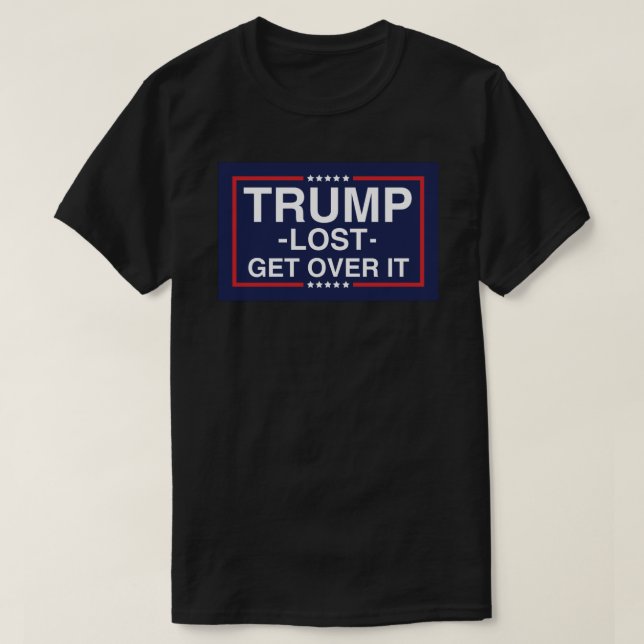 T-shirt Trump Perdu Remontez-le à l'autocollant de drapeau (Design devant)