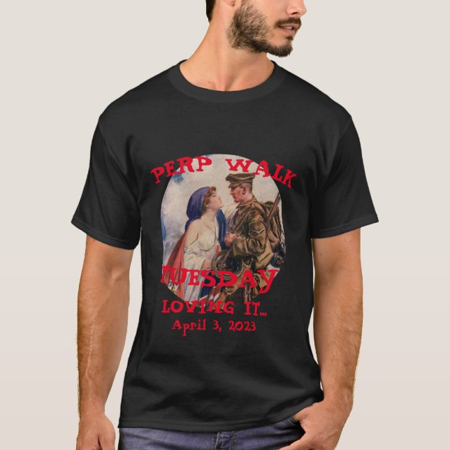 T-shirt Trump Perp Walk mardi 2023 (Devant)