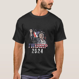 T-shirt Trump Rally 2024 Trump Voter l'Amérique Croquis Pa