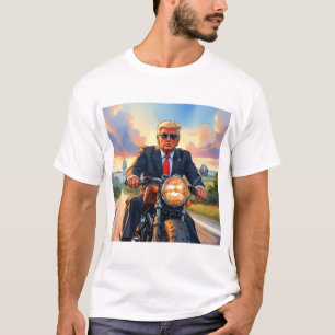 T-shirt Trump Riding Motorcycle US Capitol Washington DC