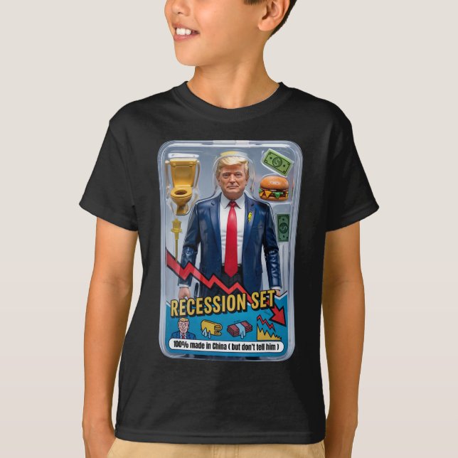 T-shirt Trump Satire Survié Récession Box Set Action Fig (Devant)