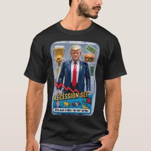 T-shirt Trump Satire Survié Récession Box Set Action Fig