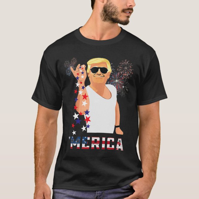 T-shirt Trump s'habille en 2024 Donald T, président des él (Devant)