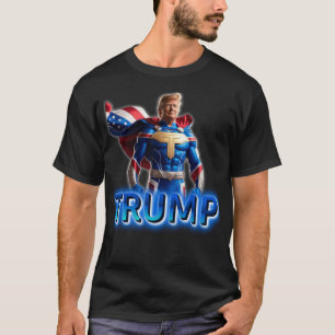 T-shirt Trump Superhero : Conception du pouvoir patriotiqu