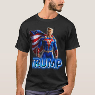 T-shirt Trump Superhero : Conception du pouvoir patriotiqu