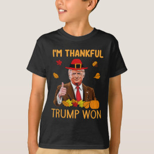 T-shirt Trump Thanksgiving Je remercie Trump d'avoir gagné