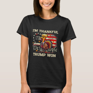 T-shirt Trump Thanksgiving - Je suis heureux que Trump ait
