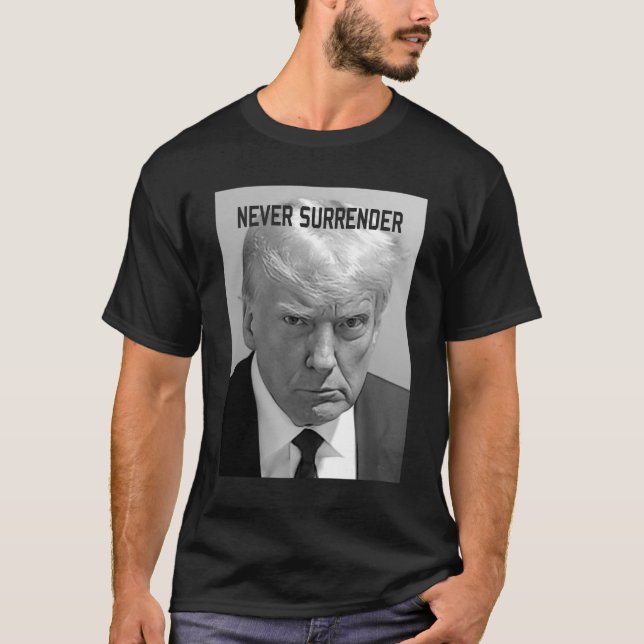 T-shirt Trump Trump Tiré Donald Trump Tiré Ne Jamais Se Re (Devant)