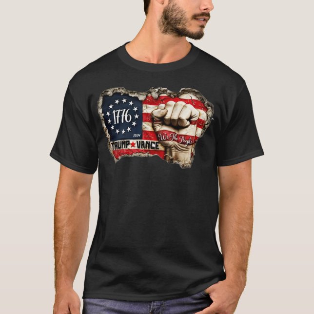 T-shirt Trump Vance 1776 4 juillet cadeau (Devant)