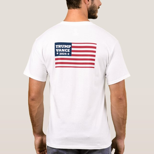 T-shirt Trump Vance 2024 Drapeau américain Tee (Dos)