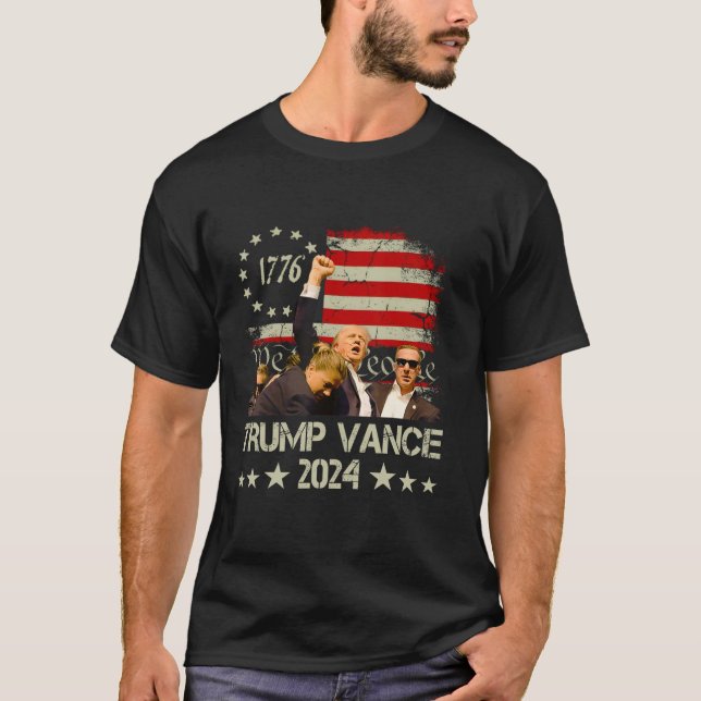 T-shirt Trump Vance 2024 Président Trump Supporter Re Elec (Devant)