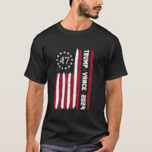T-shirt Trump Vance 2024 Reprenez l'Amérique Drapeau améri