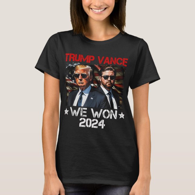 T-shirt Trump Vance We Won Win Inauguration Day 2025 47th (Devant)