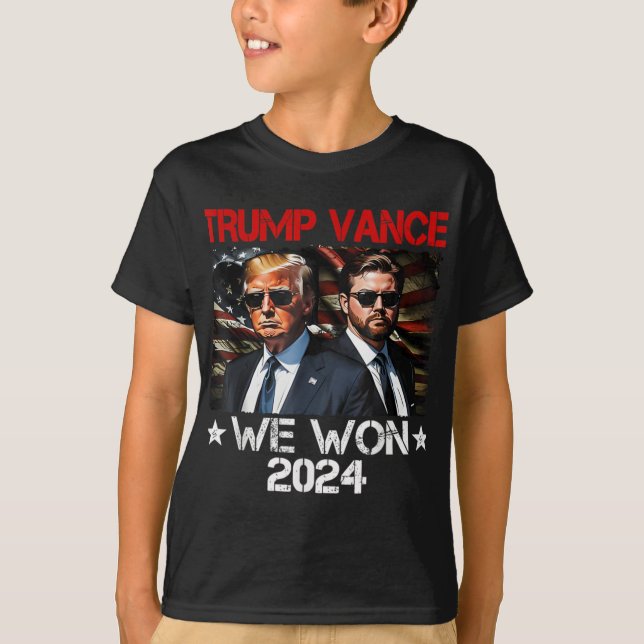 T-shirt Trump Vance We Won Win Inauguration Day 2025 47th (Devant)