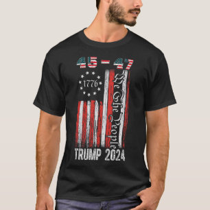 T-shirt Trump vintage 2024 45-47 Us Drapeau Nous Le Peuple