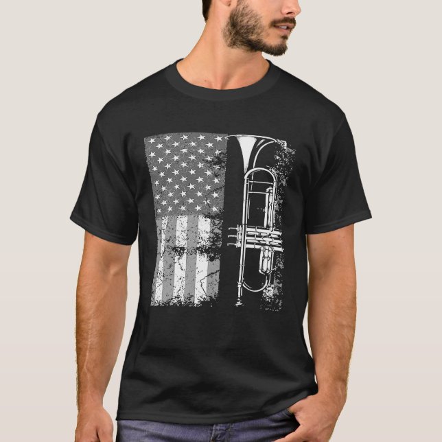 T-shirt Trumpet - Drôle Joueuse De Trumpet Pour Les Hommes (Devant)