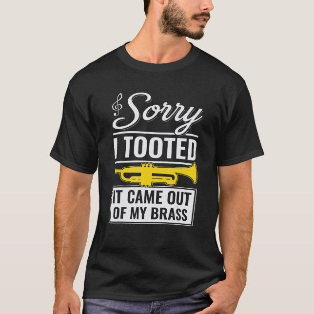 T-shirt Trumpet Jazz Drôle Désolé Je L'Ai Dit De M (Devant)