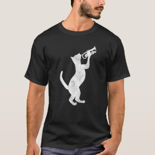 T-shirt Trumpet Player Chat Vintage