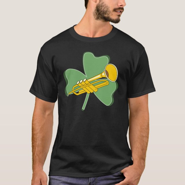 T-shirt Trumpet shamrock (Devant)