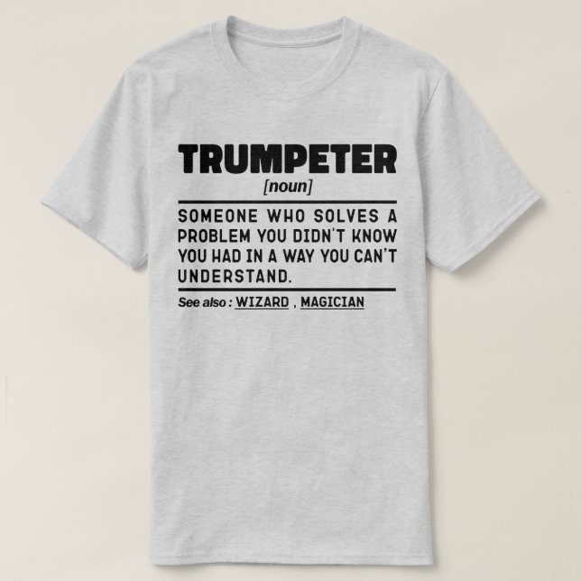 T-shirt Trumpeter Noun Définition Joueur de trompette Anni (Design devant)