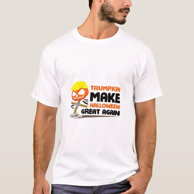 T-shirt Trumpkin Citrouille Halloween classique (Devant)