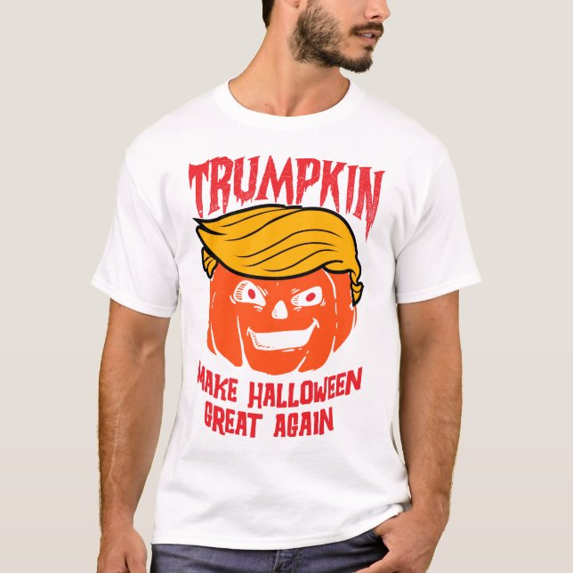 T-shirt Trumpkin - Funny Trump Halloween Pumpkin Design (Devant)