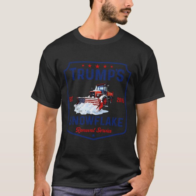 T-shirt Trump's Snowflake Removal Service Funny Trump 2024 (Devant)