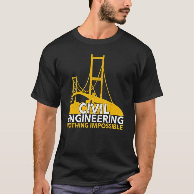 T-shirt Truss Structurelle Ingénieur Civil Stude (Devant)