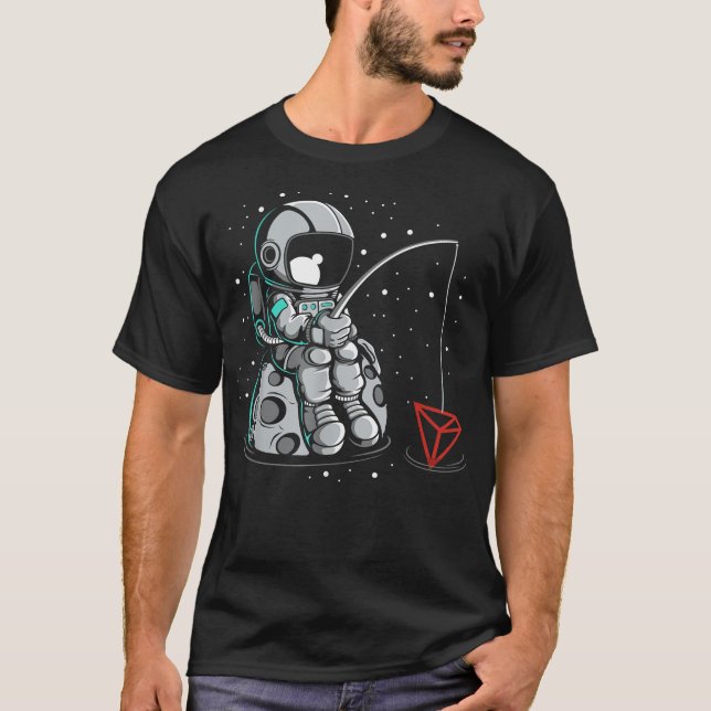 T-shirt TRX Fishing, Tron Coin Digital Asset Token Blockch (Devant)