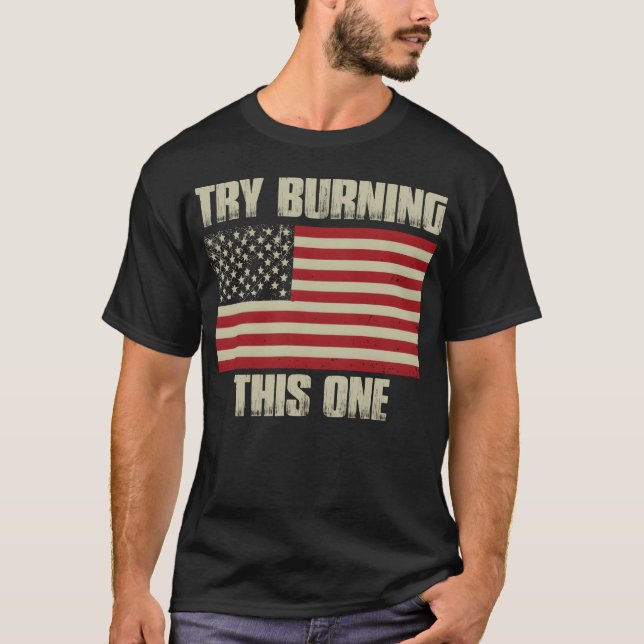 T-shirt Try Burninghis One friends (Devant)
