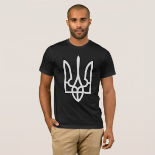 T-shirt Tryzub argenté ukrainien