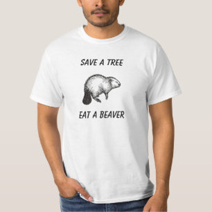 T-shirt ts23, sauvent un arbre, mangent un castor