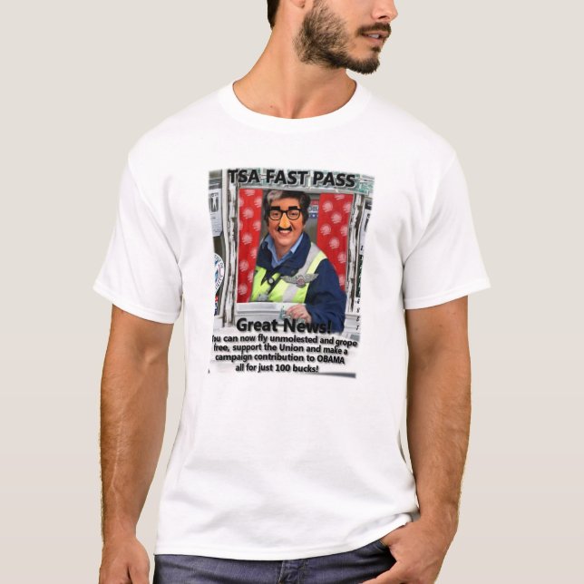 T-shirt TSA jeûnent passage… Le tâtonnement de mouche (Devant)