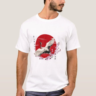 T-shirt Tsuru japonais de grue