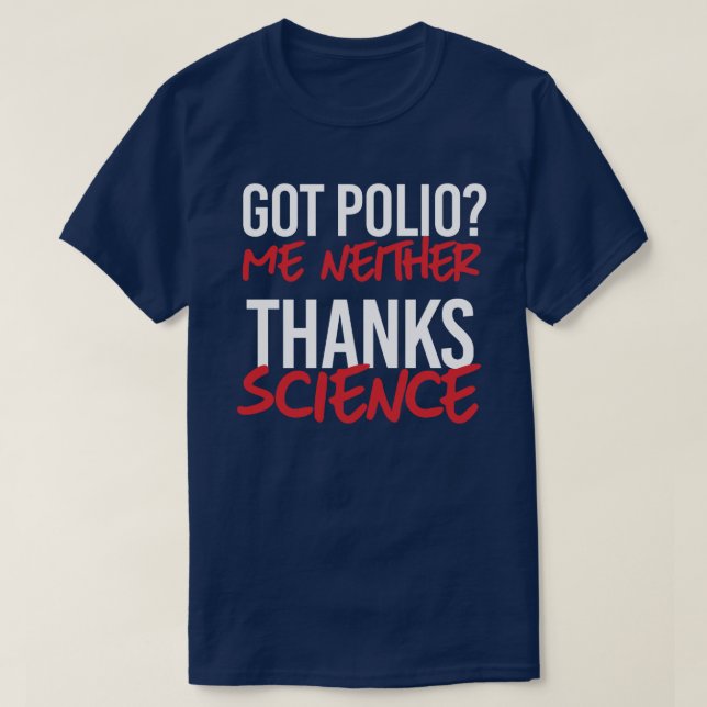 T-shirt Tu as de la polio ? Moi non (Design devant)