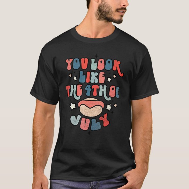T-shirt Tu As L'Air 4 juillet Me Fait Vouloir Un Chien Cha (Devant)