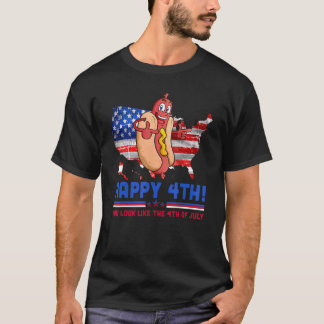 T-shirt Tu As L'Air 4 juillet Me Fait Vouloir Un Chien Cha