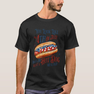 T-shirt Tu As L'Air Drôle 4 juillet Hot Dog