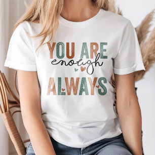 T-shirt "Tu En Es Assez. Toujours" Lettres Retro Grunge