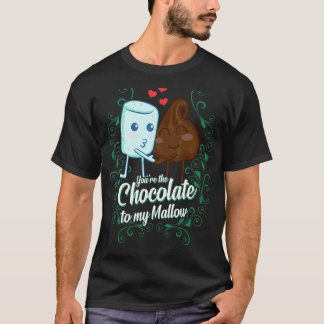 T-shirt Tu es le chocolat à mon couple de mallow