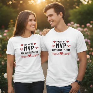 T-shirt Tu es mon MVP Partenaire le Plus Précieux Amour Dr