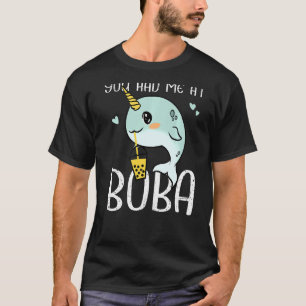 T-shirt Tu M'As Eu Chez Boba Narwhal Cute Kids Bubble Tea