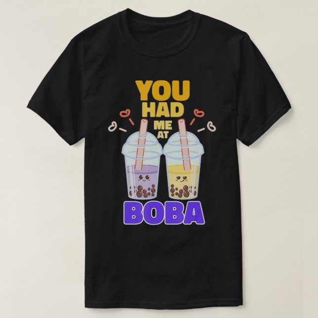 T-shirt Tu M'As Pris Chez Boba Cute Bubble Tea (Design devant)