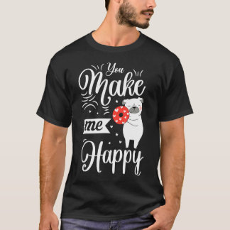 T-shirt Tu Me Rends Joyeux Chien Aime La Saint Valentin